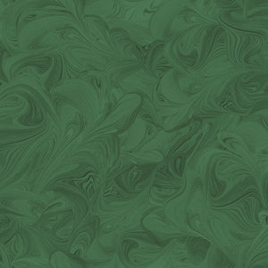 Dark Green Swirls 118" fabric by Oasis, 18-76620