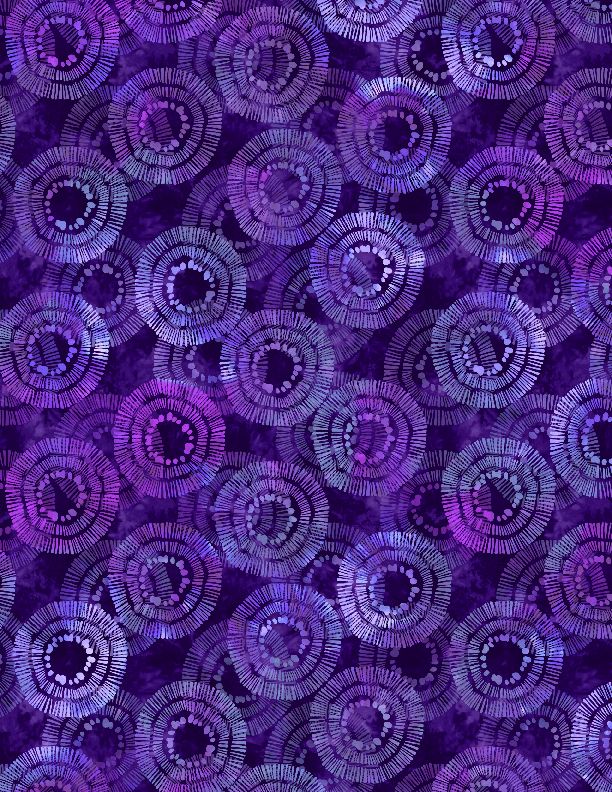 Purple Circle Burst 108" fabric by Wilmington, 2122-635