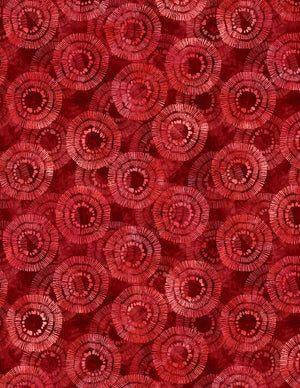 Red Circle Burst 108" fabric by Wilmington,  2122-331
