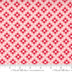 Cherry Red Love Lily 44" fabric by Moda, 24114 12, Rising Sun Check Blender