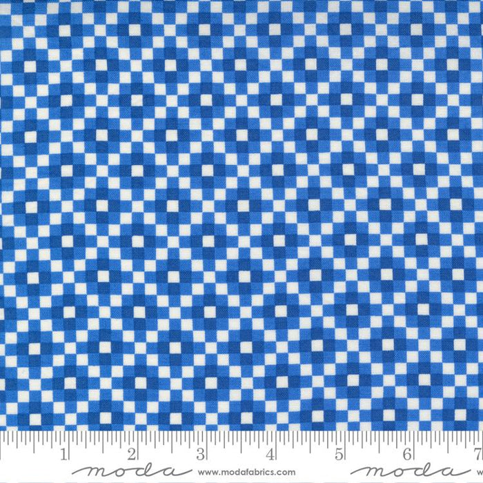 Blueberry Love Lily 44" fabric by Moda, 24114 18, Rising Sun Check Blender