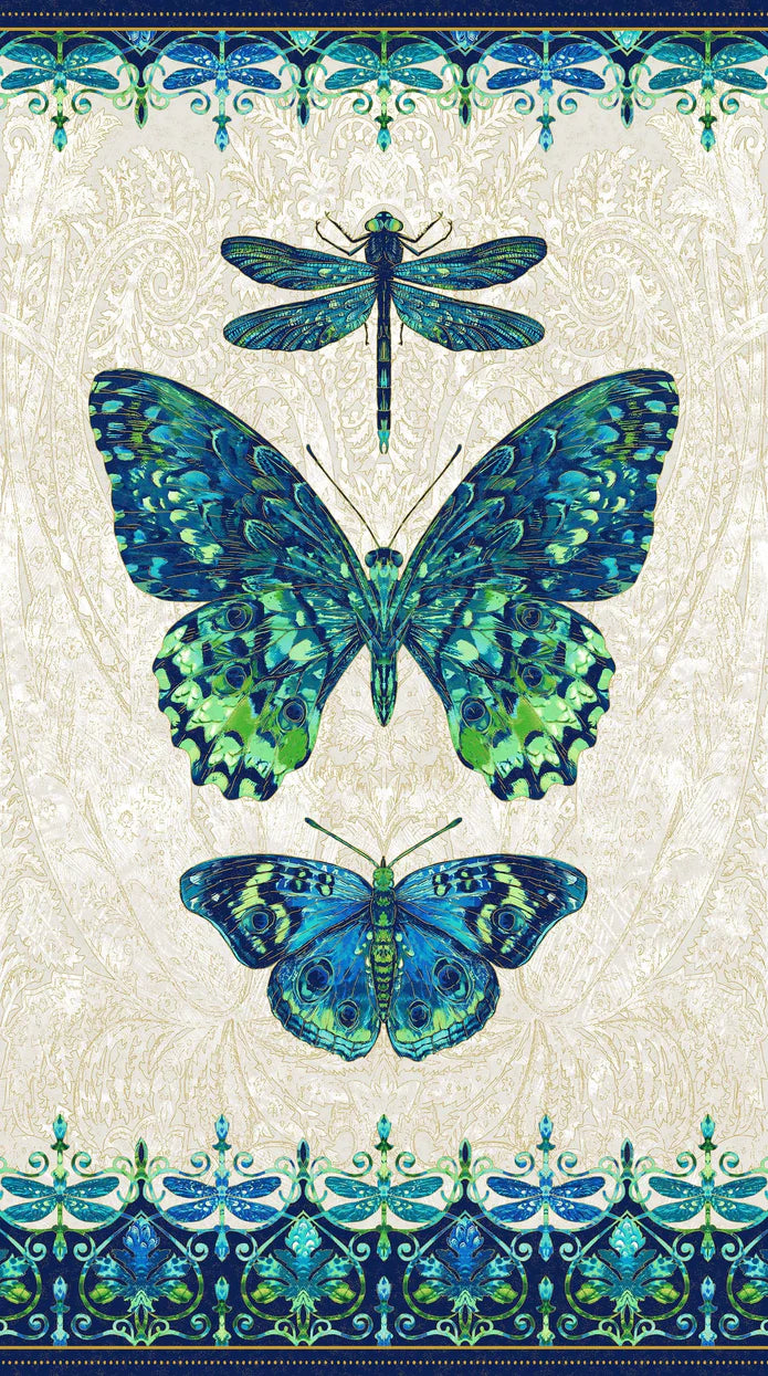 Luminosity Butterfly 24" panel by Northcott, 24448M-11