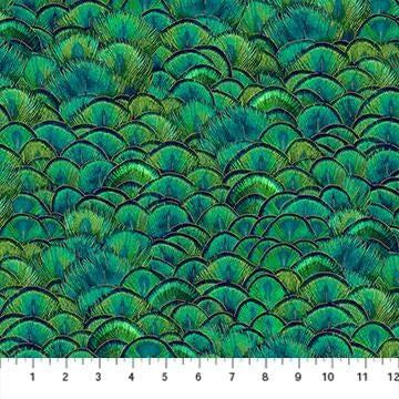 Feathered Scallop 44" fabric by Northcott, 24458M-76, Luminosity