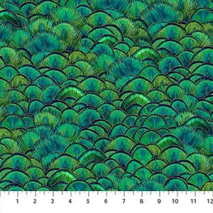 Feathered Scallop 44" fabric by Northcott, 24458M-76, Luminosity