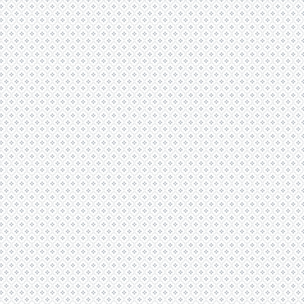 White tone on tone Geometric 44" fabric by Henry Glass, 2642-01W