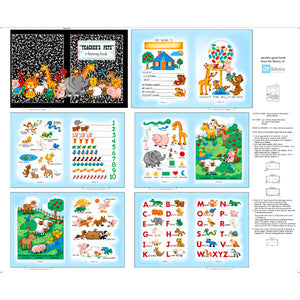 A Teachers Pet, childrens book panel by Quilting Treasures, 27254-X