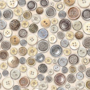 Buttons 44" fabric by Quilting Treasures, 27866-E