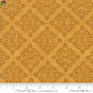 Gold Yellow Bee Joyful 44" fabric by Moda, 19878-13