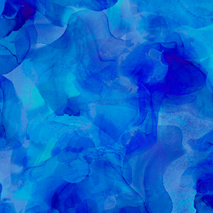 Royal Blue Watercolor Blender 108" fabric by Quilting Treasures, 30199-Y