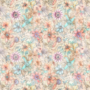 Enchanted Fairy Flowers 108" fabric by Quilting Treasures, 30762-X