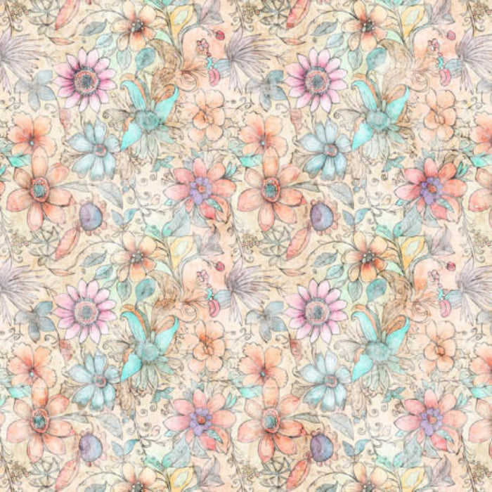 Enchanted Fairy Flowers 108" fabric by Quilting Treasures, 30762-X