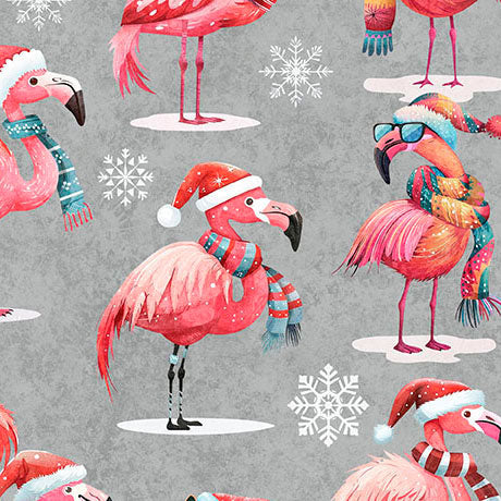 Christmas Flamingos 44" fabric by Quilting Treasures, 31190-K, Gotta Have it