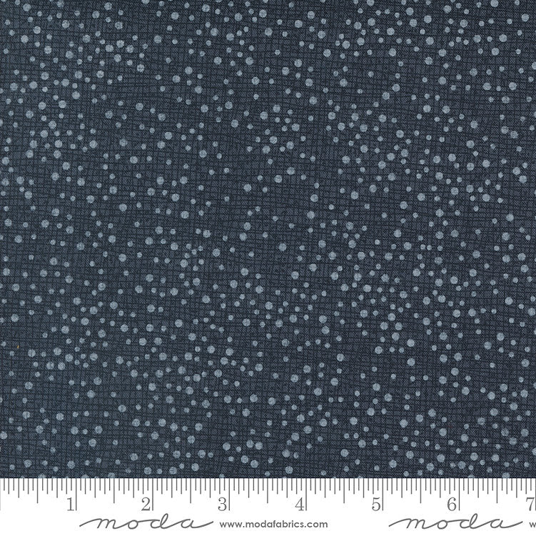 Winterly Thatched Dotty Soft Black 44" fabric by Moda, 48715 152