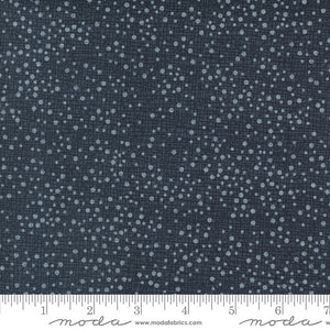 Winterly Thatched Dotty Soft Black 44" fabric by Moda, 48715 152