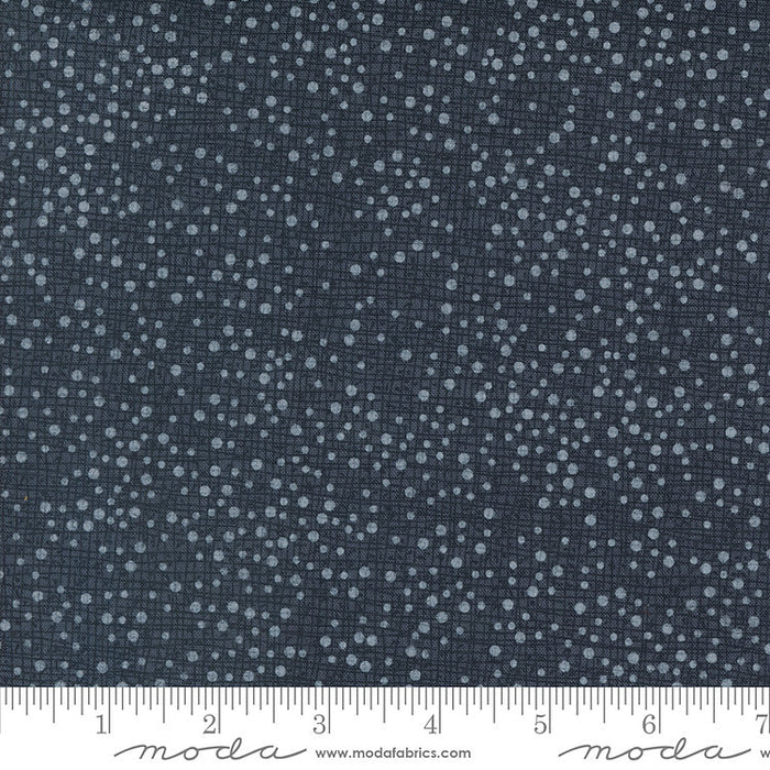 Winterly Thatched Dotty Soft Black 44" fabric by Moda, 48715 152