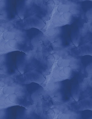 Navy Blue Watercolor 108" fabric by Wilmington, 3721-449
