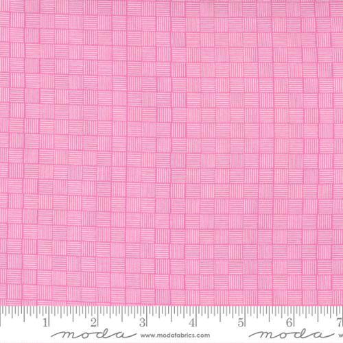 Pink Petunia Geometric Squares 44" fabric by Moda, 37616 17, Sincerely Yours
