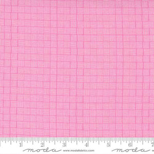 Pink Petunia Geometric Squares 44" fabric by Moda, 37616 17, Sincerely Yours
