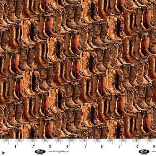Cowboy Boots 44" fabric by Blank Quilting, Spurs & Spirit, 4523-39