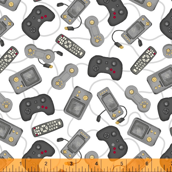 Game Controllers 44" fabric by Windham, 52415-6