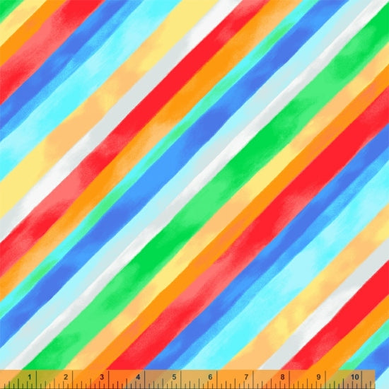 Rainbow Stripe 108" fabric by Windham, 52480-X
