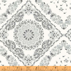 Ivory Bandana 108" fabric by Windham, 53188W-3