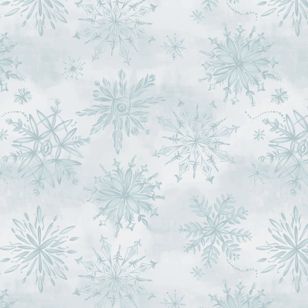 Ice Snowfall 108" fabric by Windham, 54684DW-1