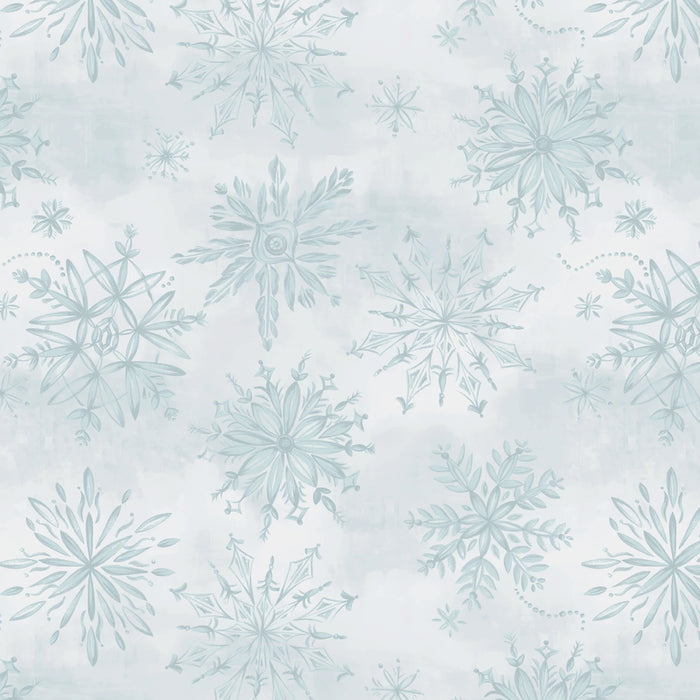 Ice Snowfall 108" fabric by Windham, 54684DW-1