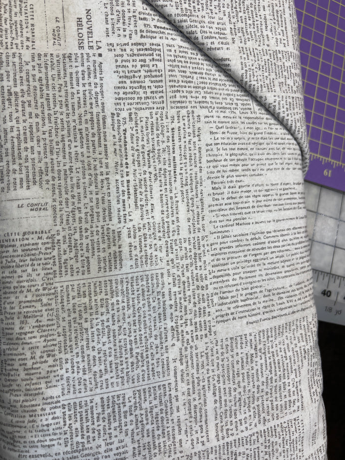 Newsprint Text Got Your Back 108" fabric by Moda,  11132 14