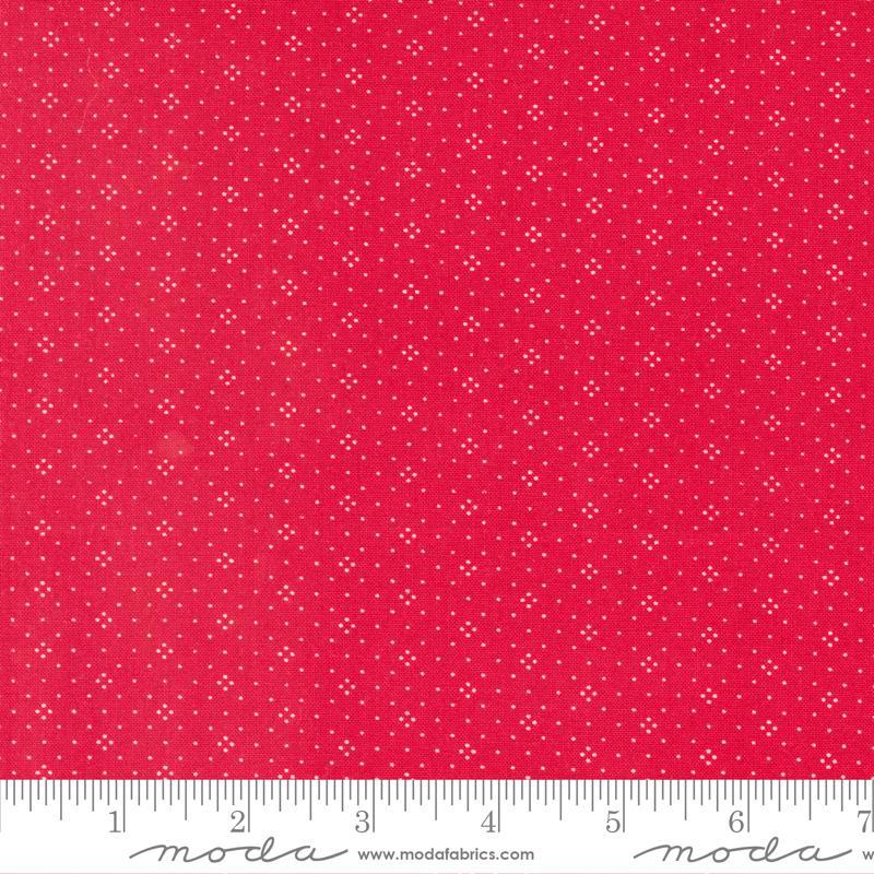 Cherry Red Eyelet 44" fabric by Moda, 20488 66, Fig Tree