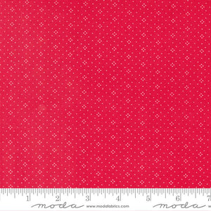 Cherry Red Eyelet 44" fabric by Moda, 20488 66, Fig Tree