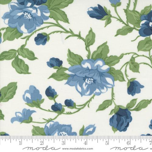 Cream Shoreline Floral 108" fabric by Moda,  108013 11
