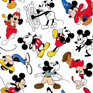 Mickey through the Years 44" fabric by Springs Creative, Licensed Product