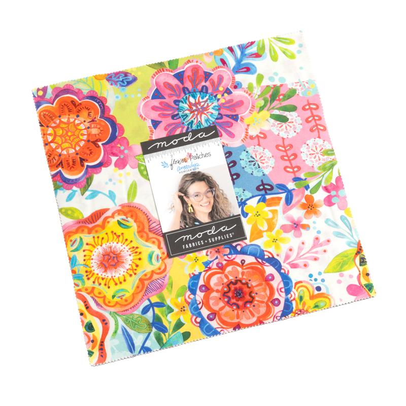 Flower Patches Layer Cake (10" squares) by Moda, 21820LC