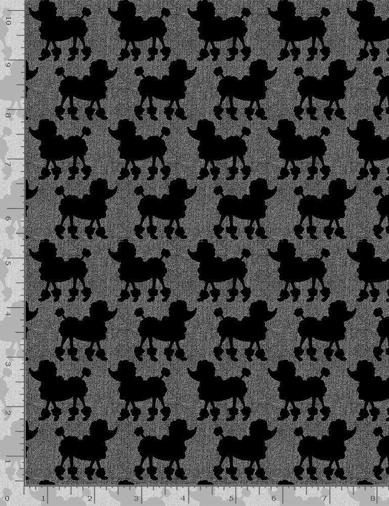 Parisian Poodles 44" fabric by Timeless Treasures, Dog-C8692