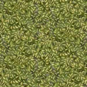 Great Plains green leaves 44" fabric by Quilting Treasures, 28605-G