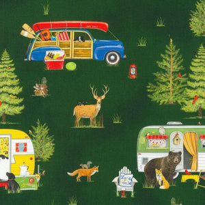Lake House Camping Forest Green by Kaufman, AMKD-21158-44, Forest