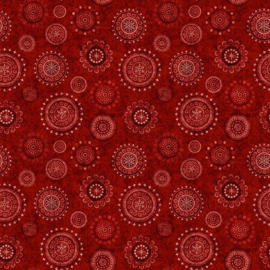 Brick Medallions 44" fabric by Quilting Treasures, 31164-R, Holly Jolly
