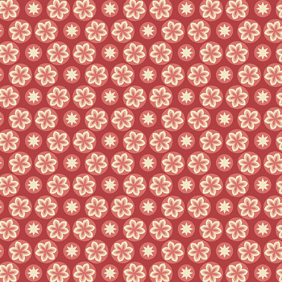 Cherry Starfruit 44" fabric by Andover,  A-597-R, Cocoa Pink