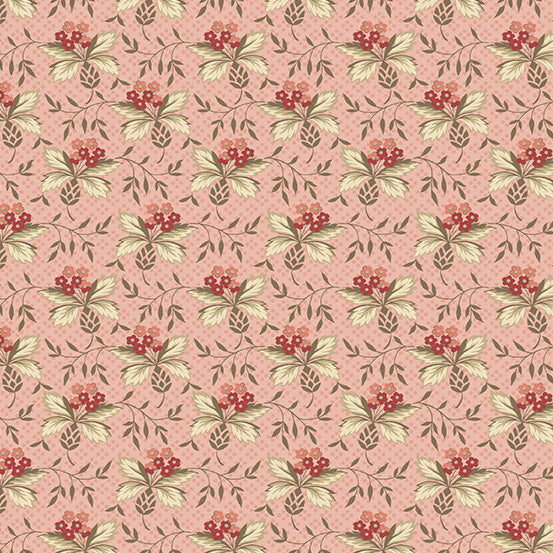 Rose Thistle 44" fabric by Andover, A-603-E, Cocoa Pink