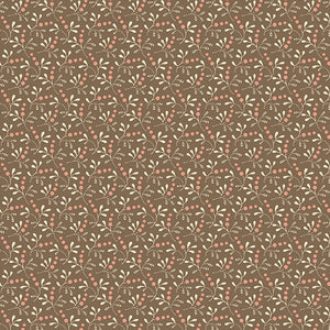 Chocolate Greenberries 44" fabric by Andover,  A-607-NE, Cocoa Pink