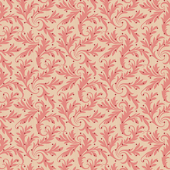 Begonia Eucalyptus 44" fabric by Andover,  A-731-E, Cocoa Pink