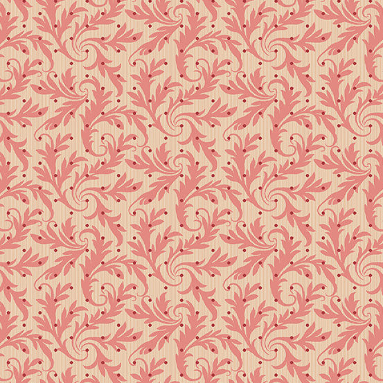 Begonia Eucalyptus 44" fabric by Andover,  A-731-E, Cocoa Pink