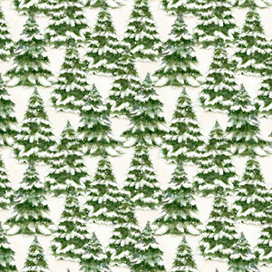 Winter Forest Pine Trees 44" fabric by Wilmington, 39694-171