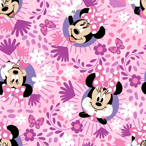 Minnie Icon Badge 44" fabric by Springs Creative, Licensed Product
