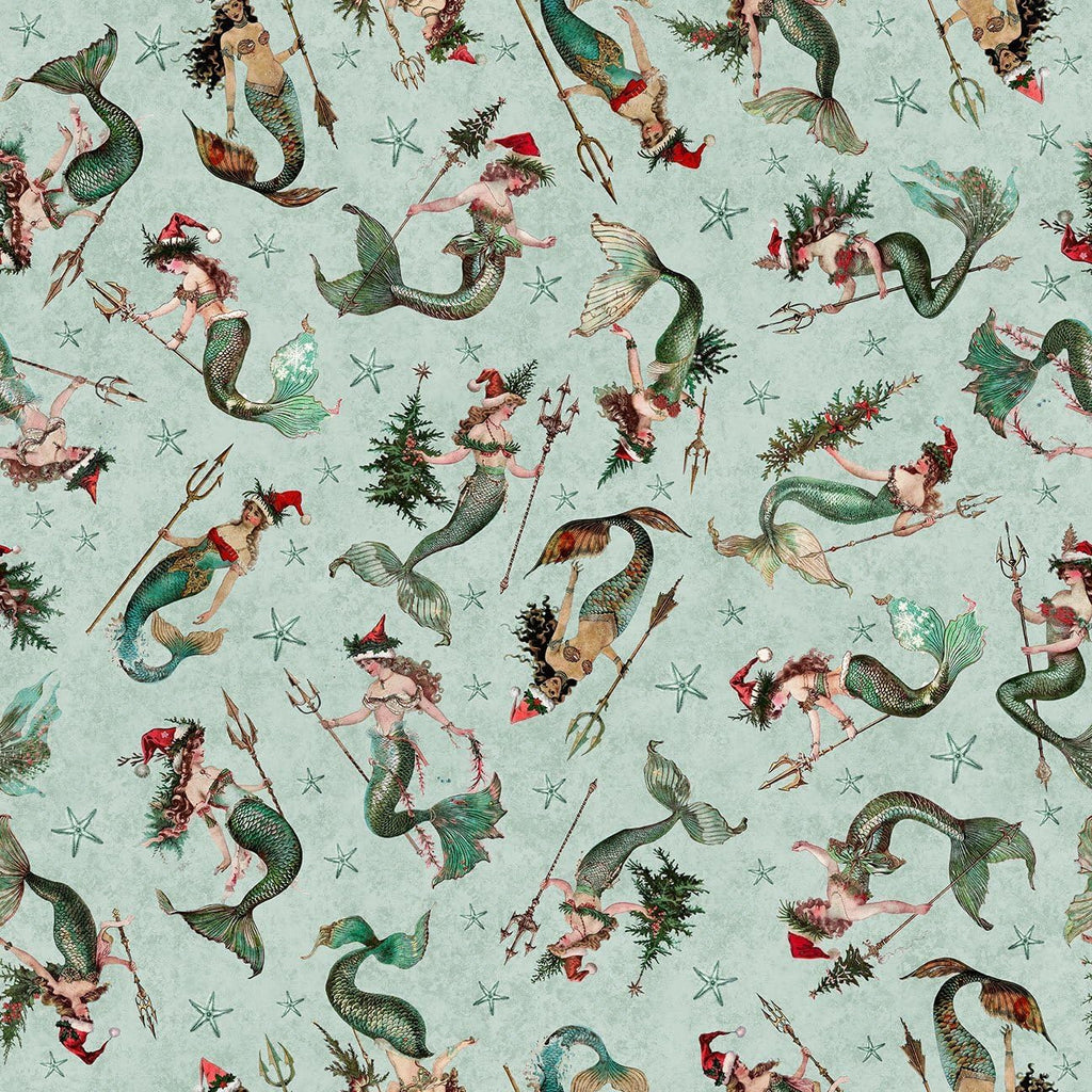 Seafoam Mermaids 44" fabric by Quilting Treasures, 31192-H, Gotta Have It
