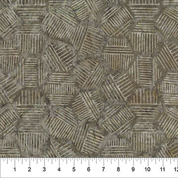 Earth Hexies 44" batik by Banyan Batiks, 81700-35
