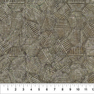 Earth Hexies 44" batik by Banyan Batiks, 81700-35