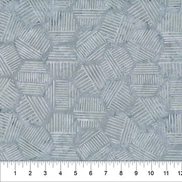 Smoke Gray Hexies 44" batik by Banyan Batiks, 81700-93