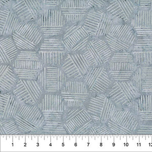 Smoke Gray Hexies 44" batik by Banyan Batiks, 81700-93